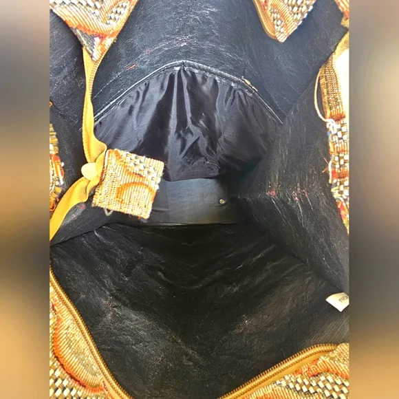 Vintage Bovano USA Fold up Collapsible Rolling Travel Bag Suitcase Palm Trees - Picture 12 of 15